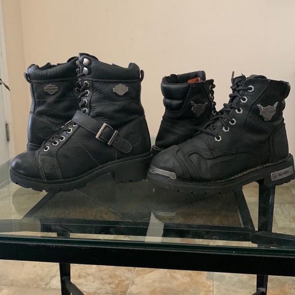 “2” HARLEY DAVIDSON Motorcycle Boot Bundle. Sizes 6.5 & 7 - Picture 1 of 17